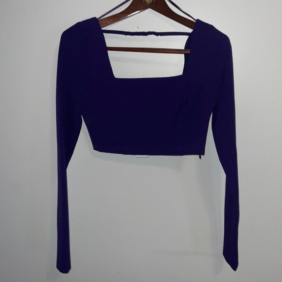 Zara Eggplant Crop Top – Women’s XS / S, New With Tags - Picture 1 of 6